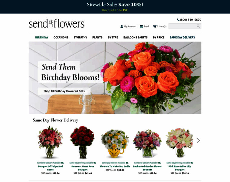Sendflowers.com thumbnail