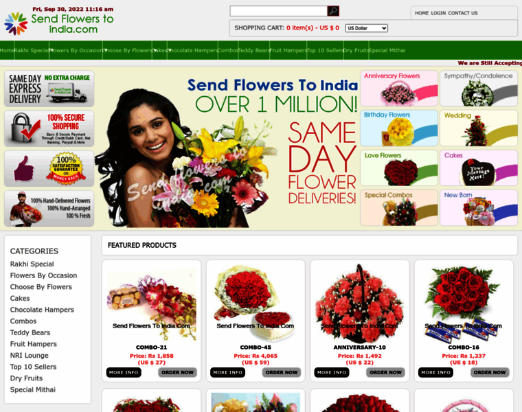 Sendflowerstoindia.com thumbnail