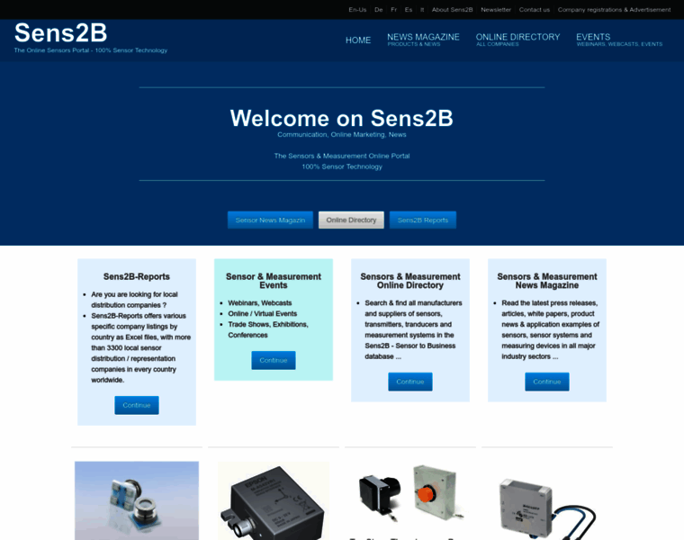 Sens2b-sensors.com thumbnail