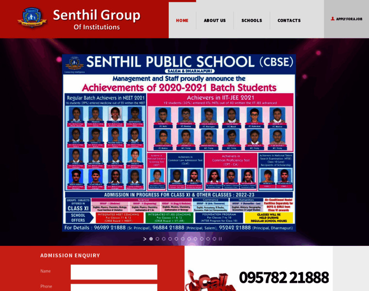 Senthilgroupofschools.in thumbnail
