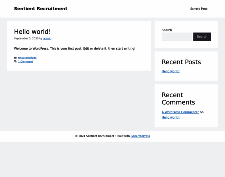 Sentient-recruitment.com thumbnail