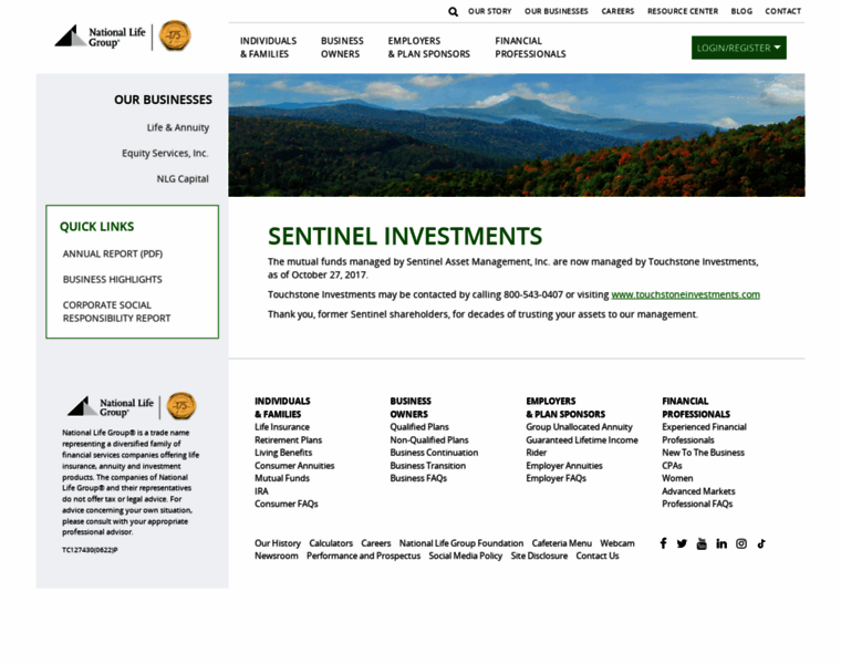 Sentinelinvestments.com thumbnail