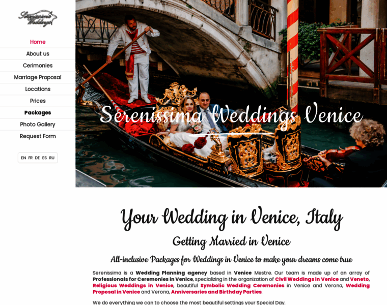 Serenissima-weddings.com thumbnail