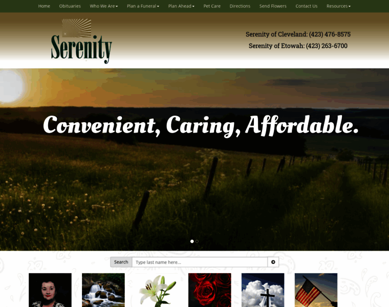 Serenityfunerals.com thumbnail