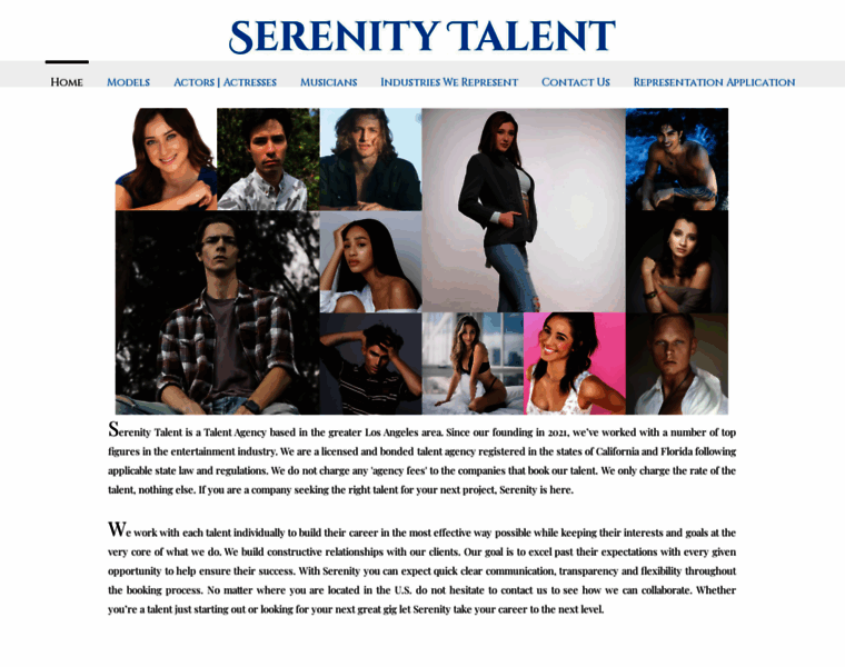 Serenitytalent.com thumbnail