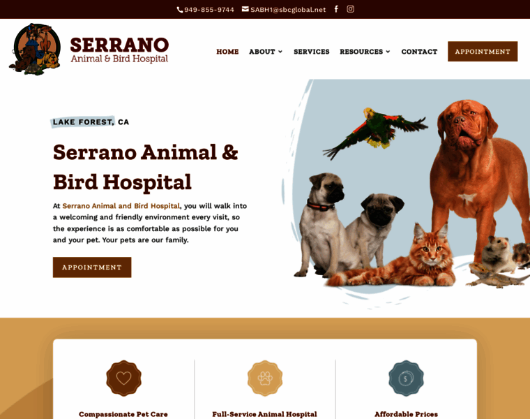 Serranoanimalandbirdhospital.com thumbnail