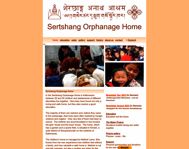 Sertshang-orphanage.org thumbnail