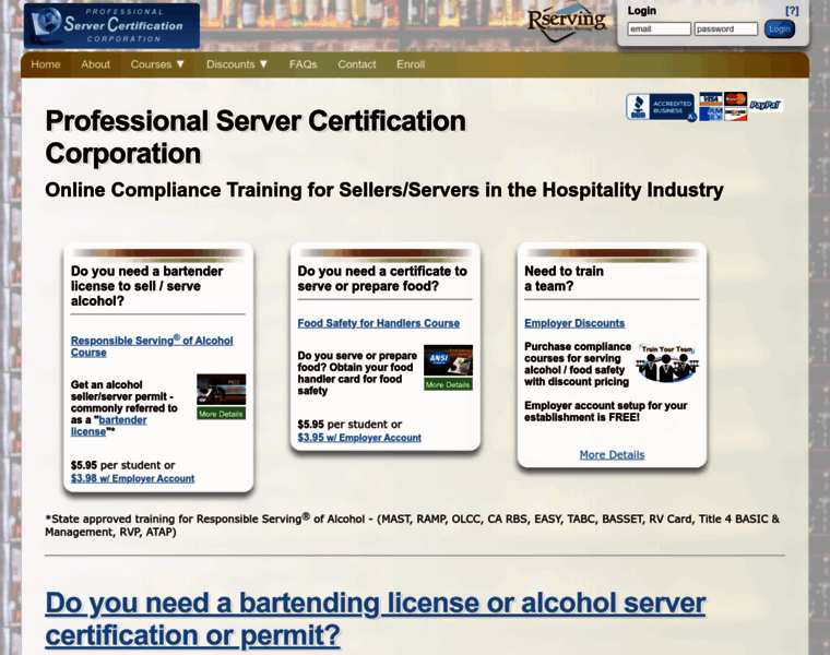 Servercertificationcorp.com thumbnail