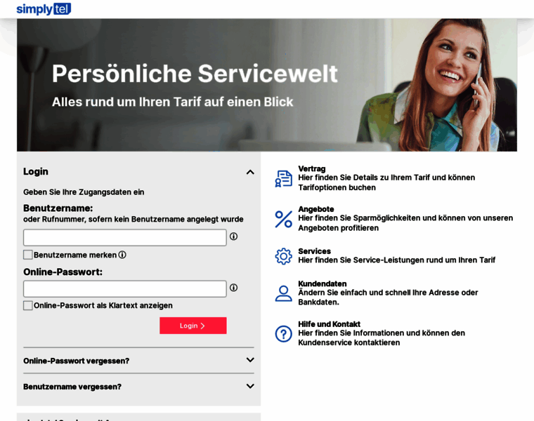 Service.simplytel.de thumbnail