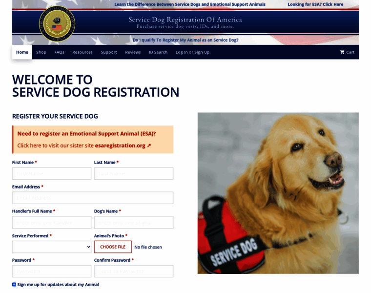 Servicedogregistration.org thumbnail Servicedogregistration.org thumbnail