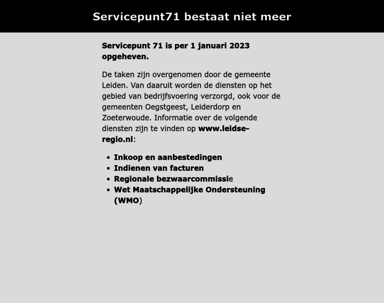 Servicepunt71.nl thumbnail
