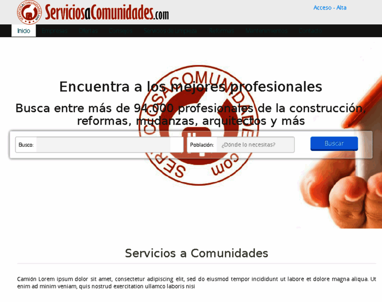 Serviciosacomunidades.com thumbnail