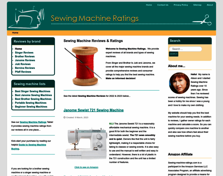 Sewing-machine-ratings.com thumbnail