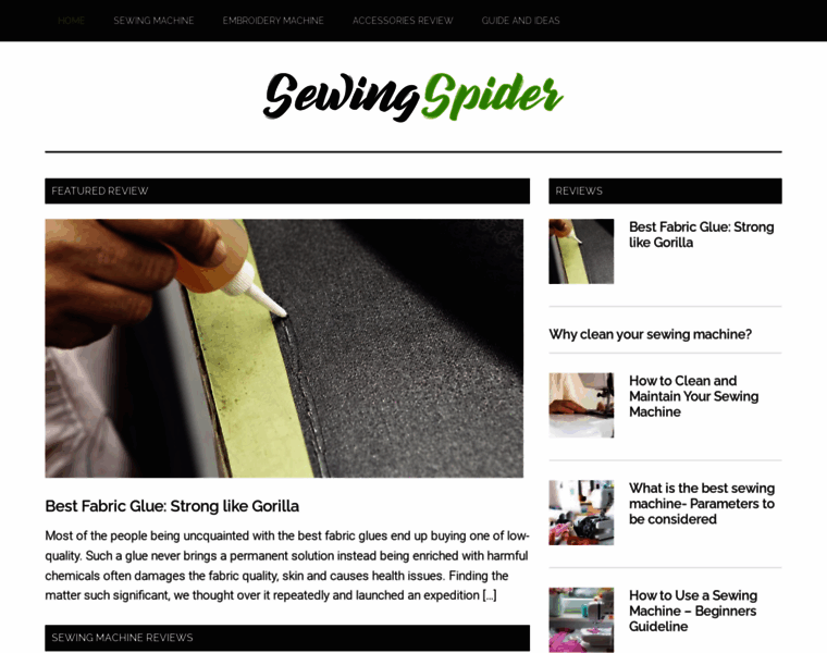 Sewingspider.com thumbnail
