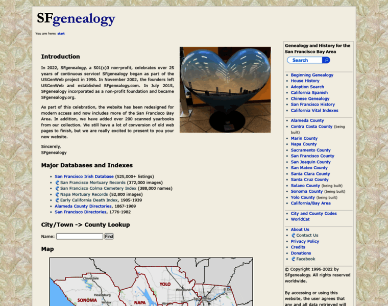 Sfgenealogy.info thumbnail