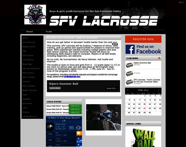 Sfvlacrosse.org thumbnail