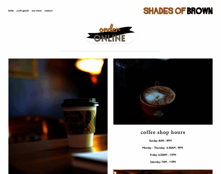 Shadescoffee.com thumbnail