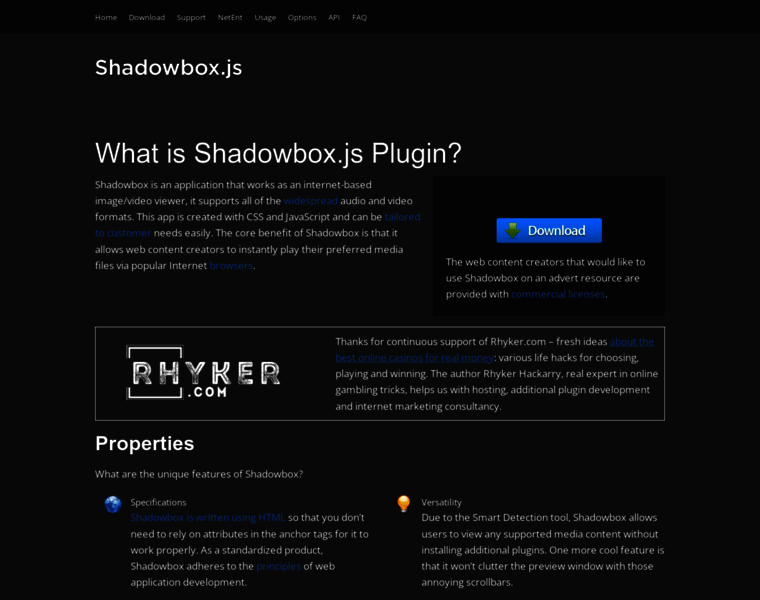 Shadowbox-js.com thumbnail