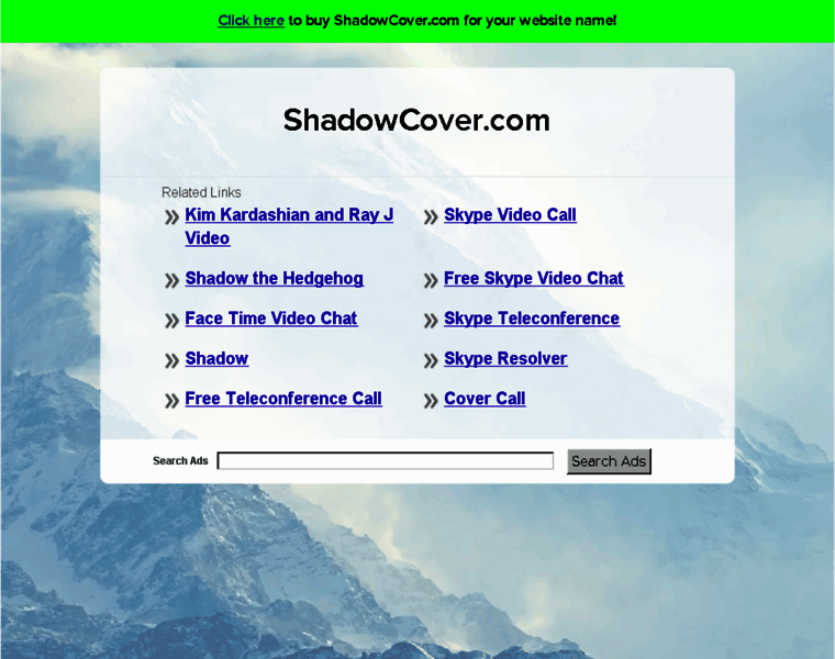 Shadowcover.com thumbnail