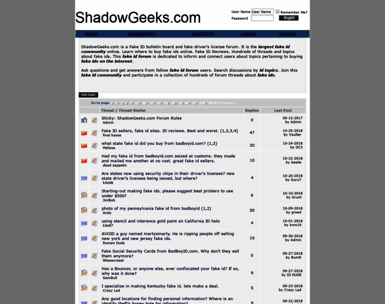 Shadowgeeks.com thumbnail