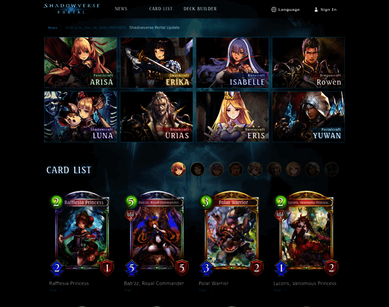 Shadowverse-portal.com thumbnail