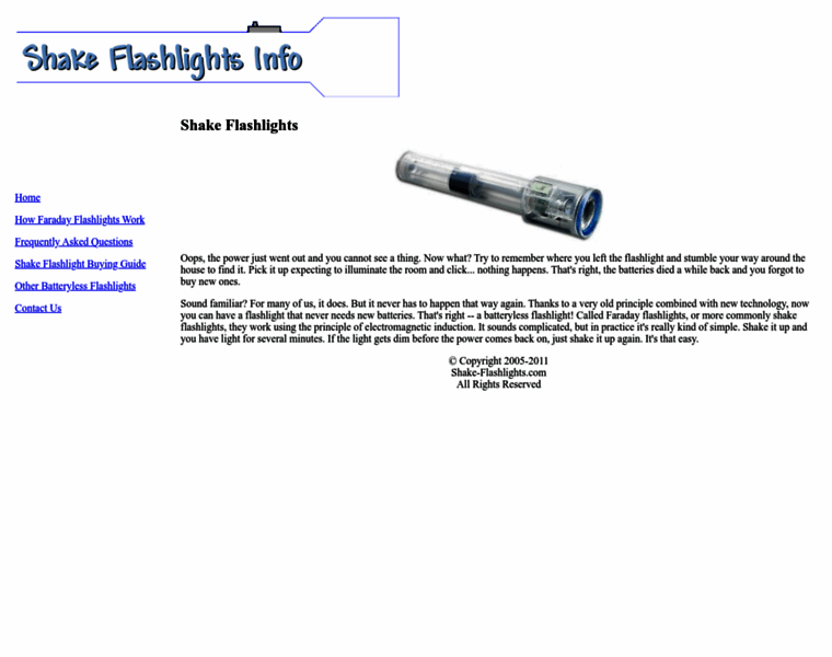 Shake-flashlights.com thumbnail