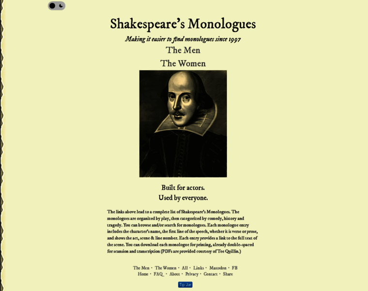 Shakespeare-monologues.org thumbnail