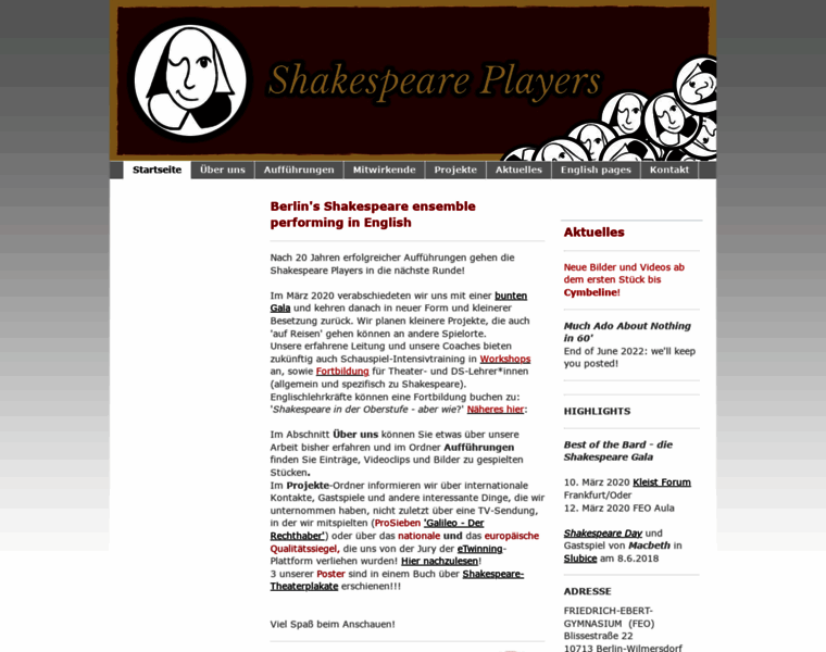 Shakespeare-players.com thumbnail