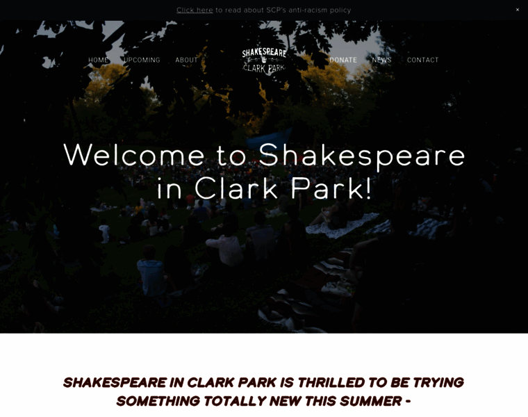 Shakespeareinclarkpark.org thumbnail