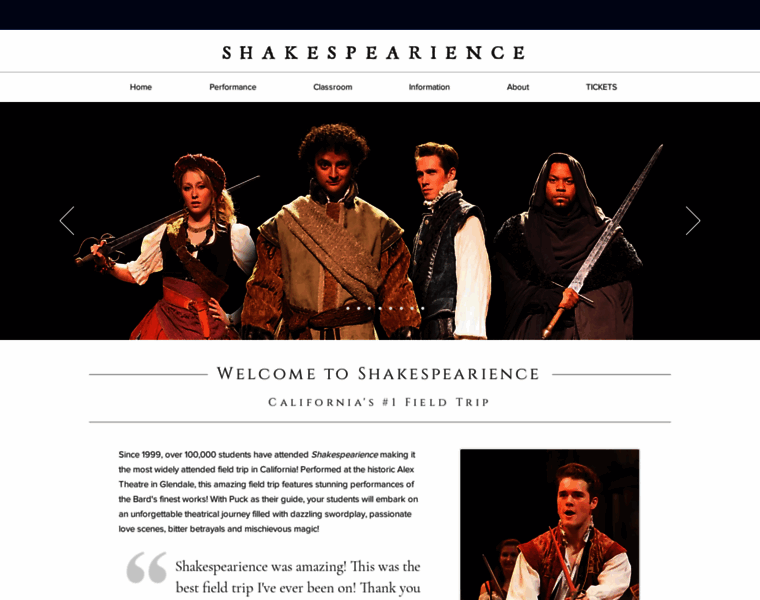 Shakespearience.com thumbnail