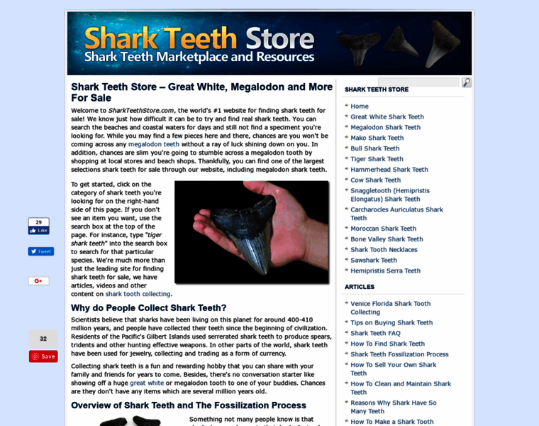 Sharkteethstore.com thumbnail