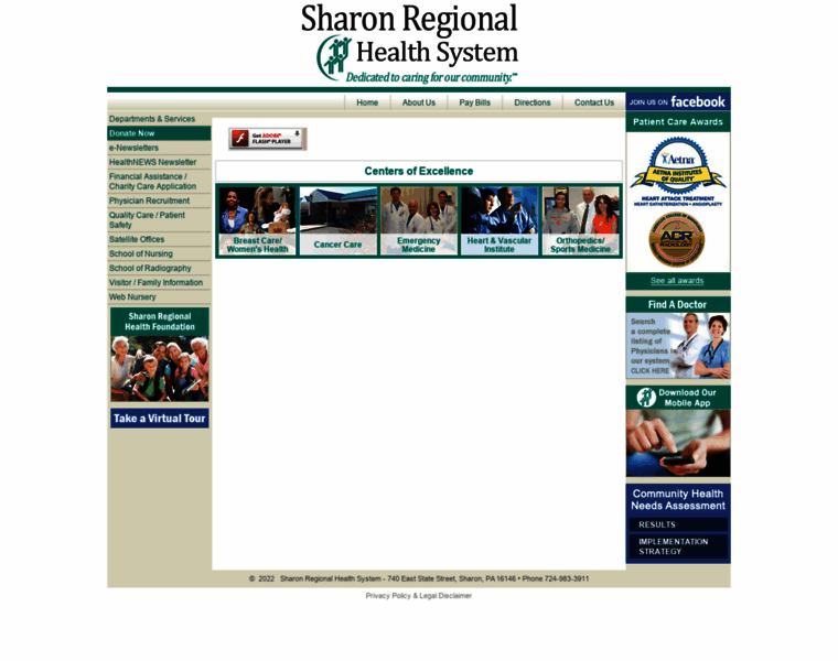 Sharonregional.org thumbnail