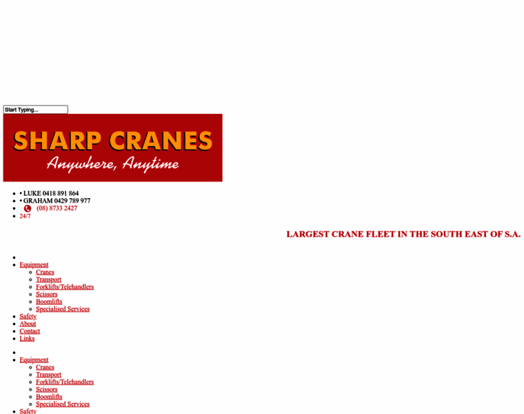 Sharpcranes.com.au thumbnail