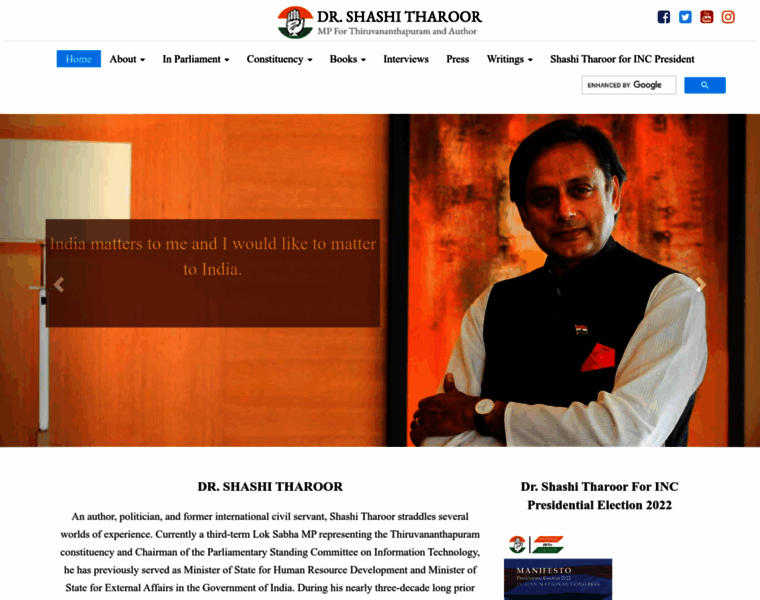 Shashitharoor.in thumbnail