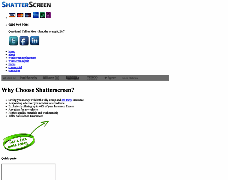 Shatterscreen.co.uk thumbnail