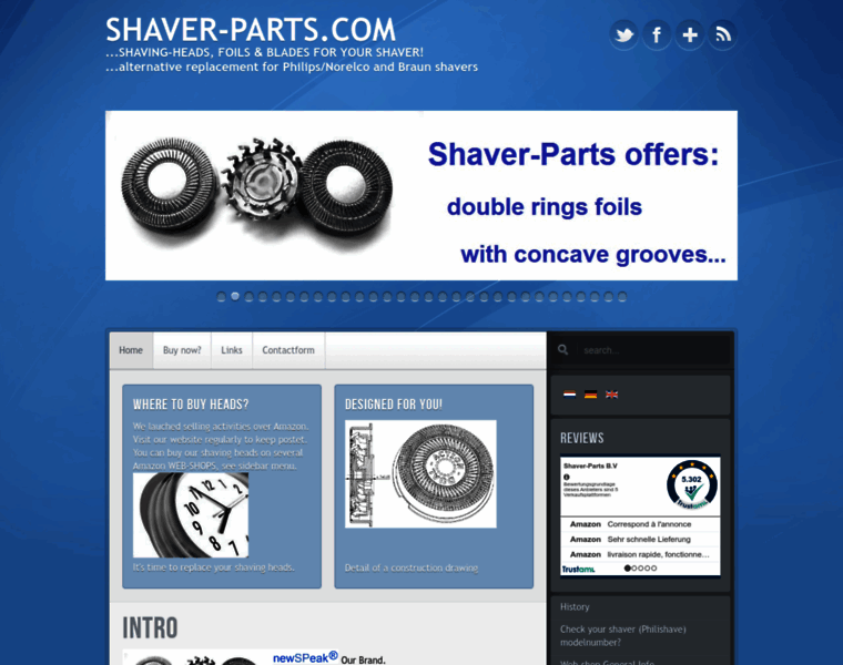Shaver-parts.com thumbnail