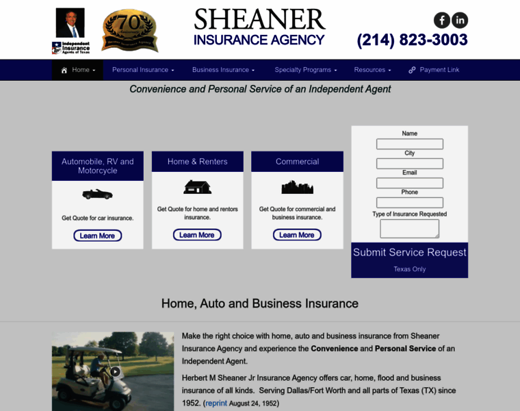 Sheanerinsurance.com thumbnail