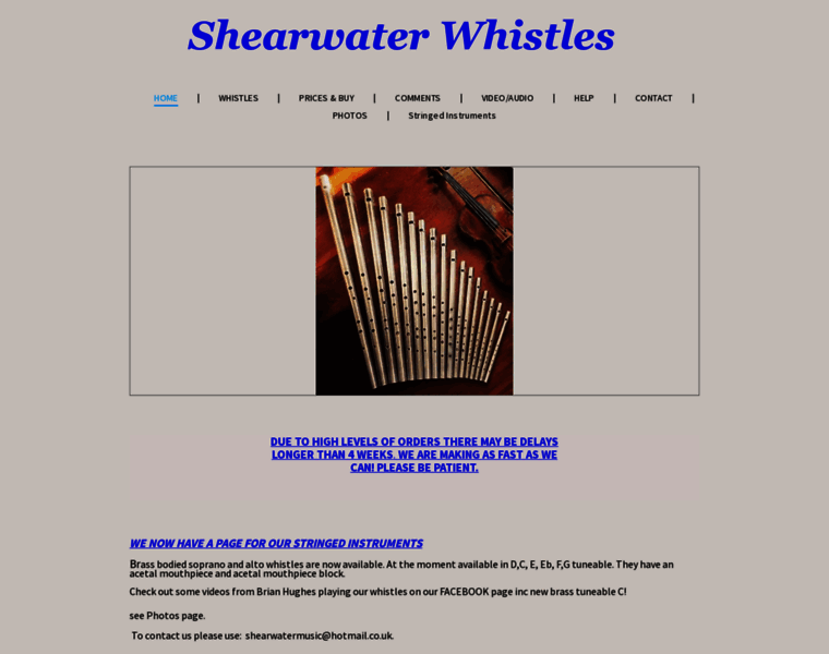 Shearwaterwhistles.com thumbnail