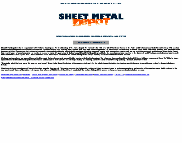 Sheet-metal-depot-toronto.com thumbnail