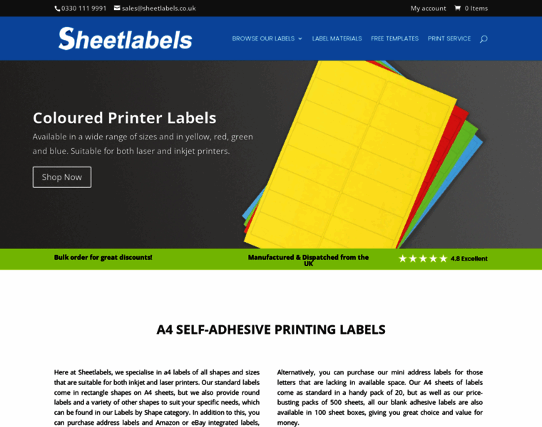 Sheetlabels.co.uk thumbnail