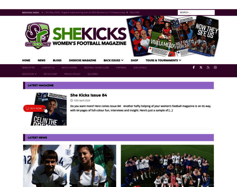 Shekicks.net thumbnail