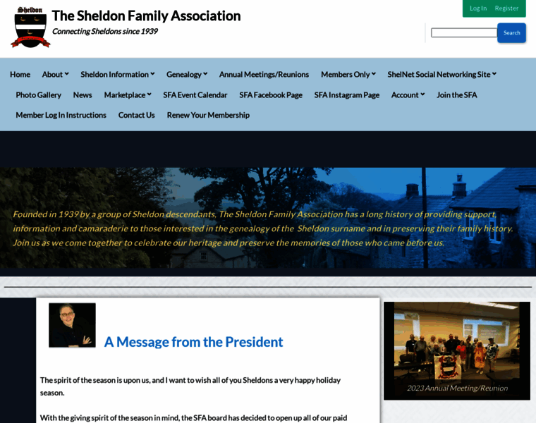 Sheldonfamily.org thumbnail