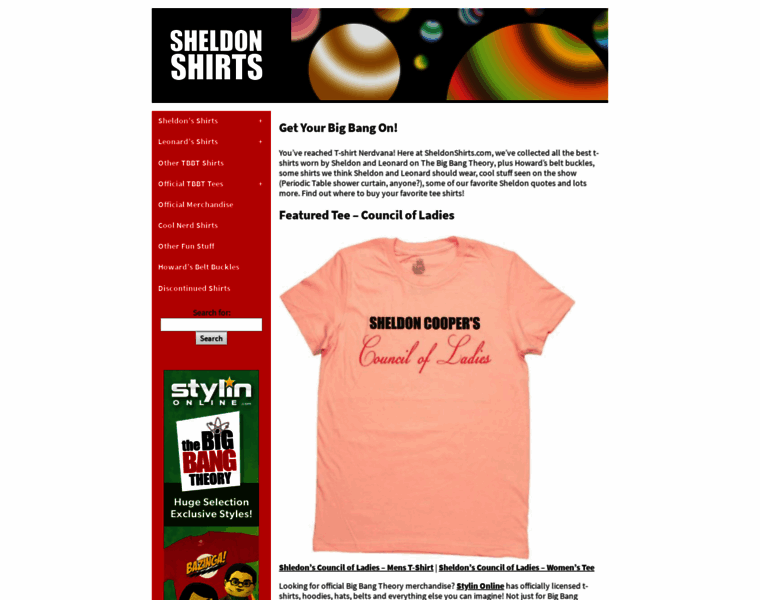 Sheldonshirts.com thumbnail
