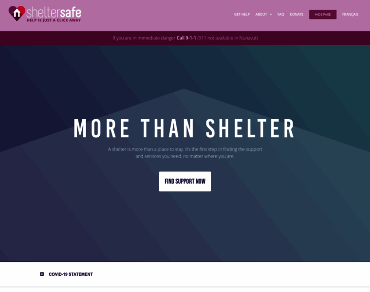 Sheltersafe.ca thumbnail
