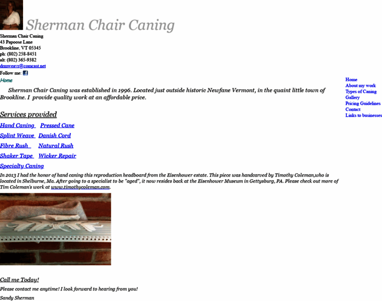 Shermanchaircaning.com thumbnail