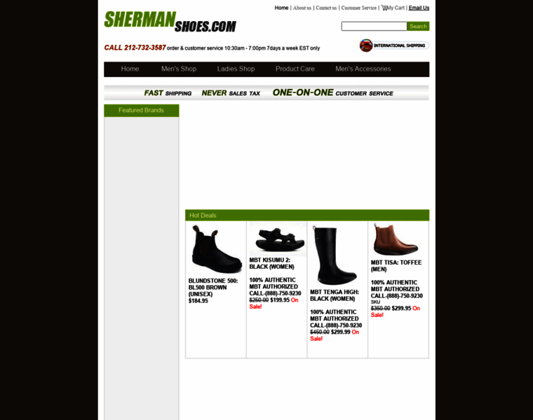 Shermanshoes.net thumbnail