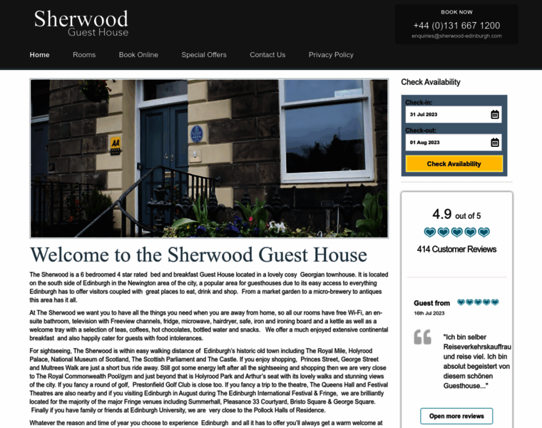 Sherwood-edinburgh.com thumbnail