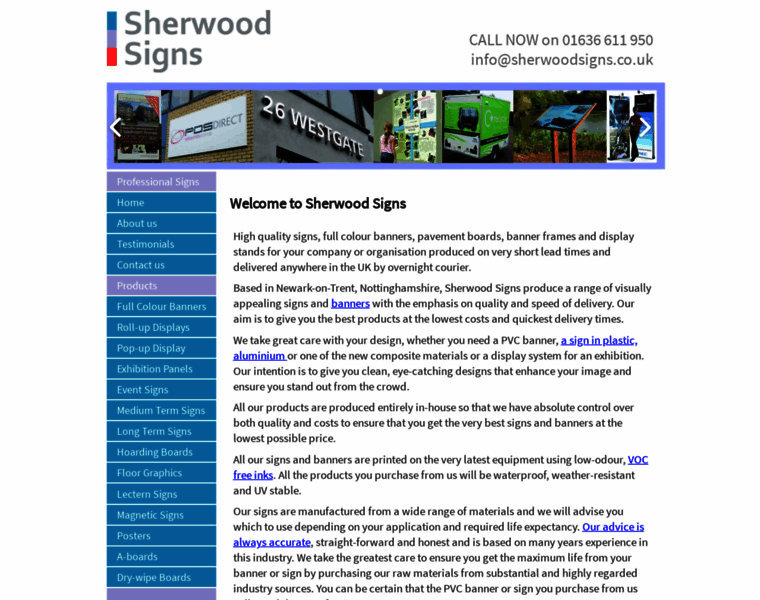 Sherwoodsigns.co.uk thumbnail