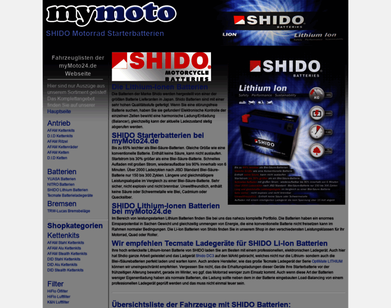 Shido-batterien.de thumbnail