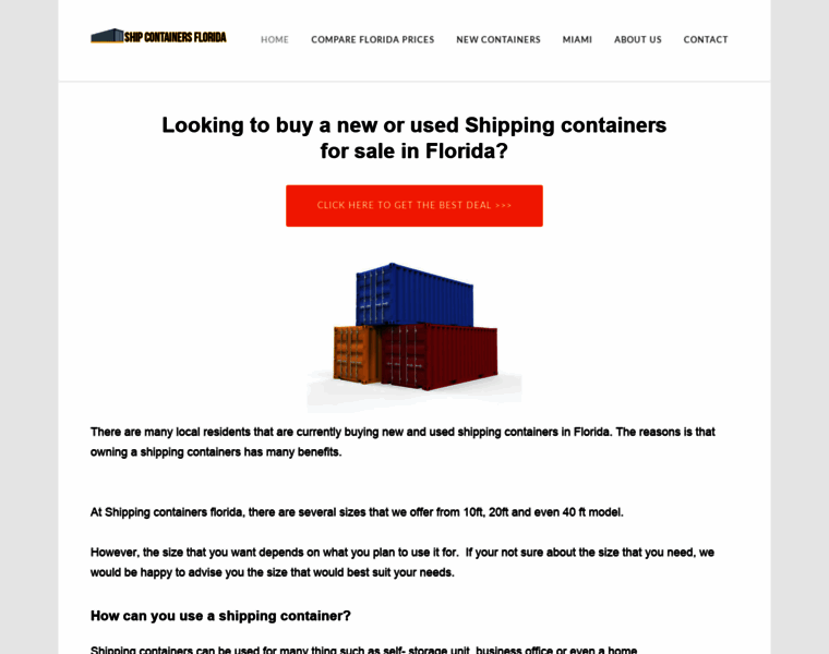 Shippingcontainerflorida.com thumbnail